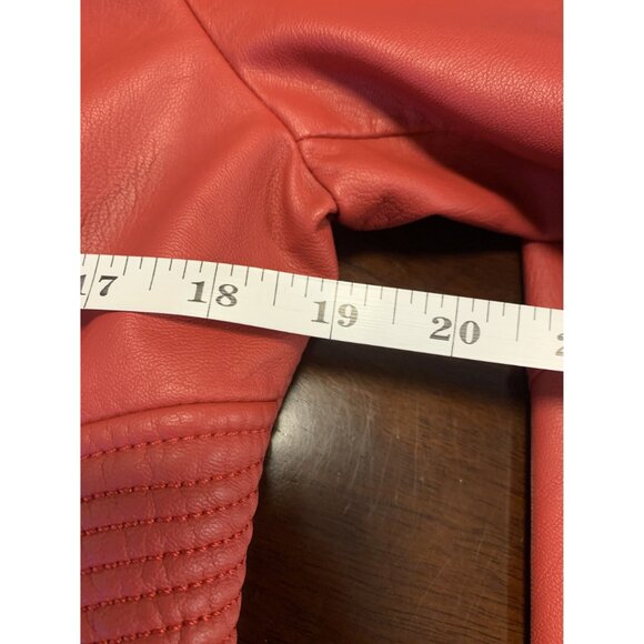 Made By Johnny L.A. Cropped Faux Leather Jacket Size M - Picture 4 of 9